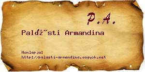 Palásti Armandina névjegykártya